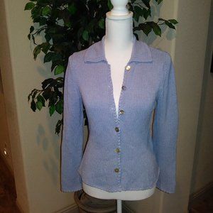 Boden Silk blend Light Blue Cardigan Sweater US size M